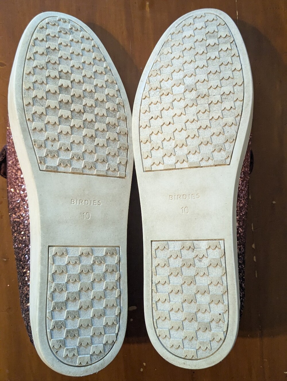 Birdies "The Swift" Rose Glitter Slip-On Comfort Sneakers Sz.10 - Picture 4 of 14